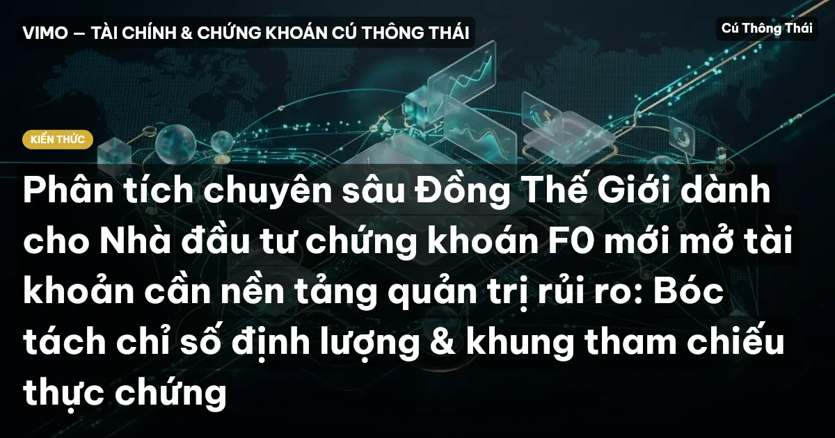 Phân tích chuyên sâu Đồng Thế Giới dành cho Nhà đầu tư chứng khoán F0 mới mở tài khoản cần nền tảng quản trị rủi ro: Bóc tách chỉ số định lượng & khung tham chiếu thực chứng