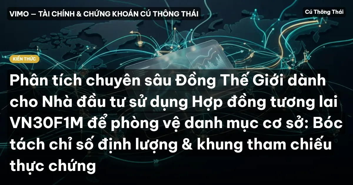 Phân tích chuyên sâu Đồng Thế Giới dành cho Nhà đầu tư sử dụng Hợp đồng tương lai VN30F1M để phòng vệ danh mục cơ sở: Bóc tách chỉ số định lượng & khung tham chiếu thực chứng