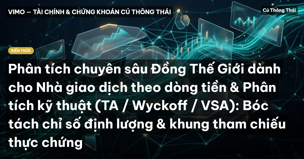 Phân tích chuyên sâu Đồng Thế Giới dành cho Nhà giao dịch theo dòng tiền & Phân tích kỹ thuật (TA / Wyckoff / VSA): Bóc tách chỉ số định lượng & khung tham chiếu thực chứng