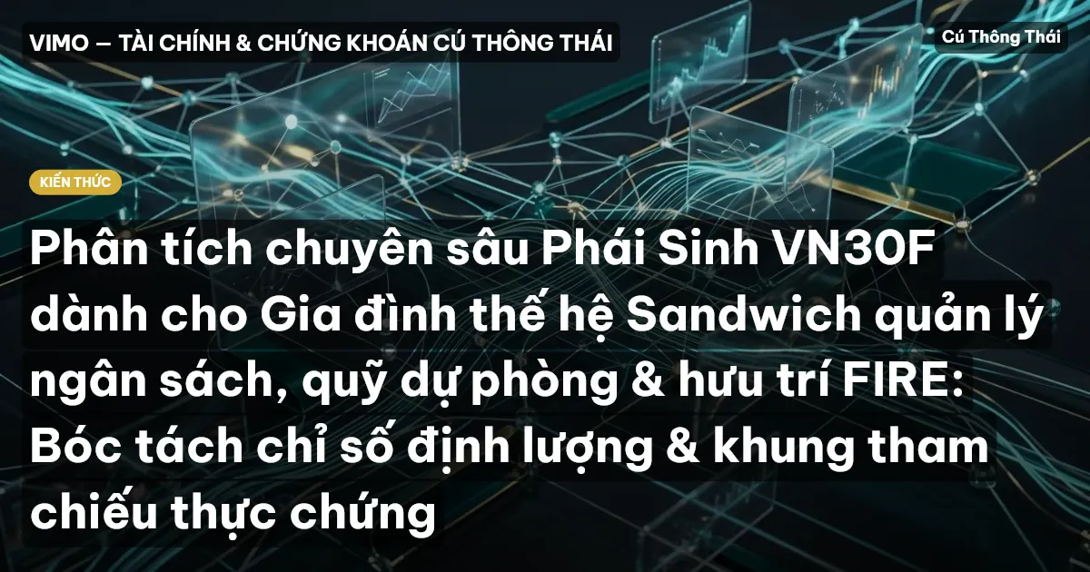 Phân tích chuyên sâu Phái Sinh VN30F dành cho Gia đình thế hệ Sandwich quản lý ngân sách, quỹ dự phòng & hưu trí FIRE: Bóc tách chỉ số định lượng & khung tham chiếu thực chứng