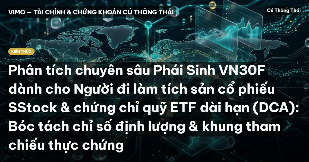 Phân tích chuyên sâu Phái Sinh VN30F dành cho Người đi làm tích sản cổ phiếu SStock & chứng chỉ quỹ ETF dài hạn (DCA): Bóc tách chỉ số định lượng & khung tham chiếu thực chứng