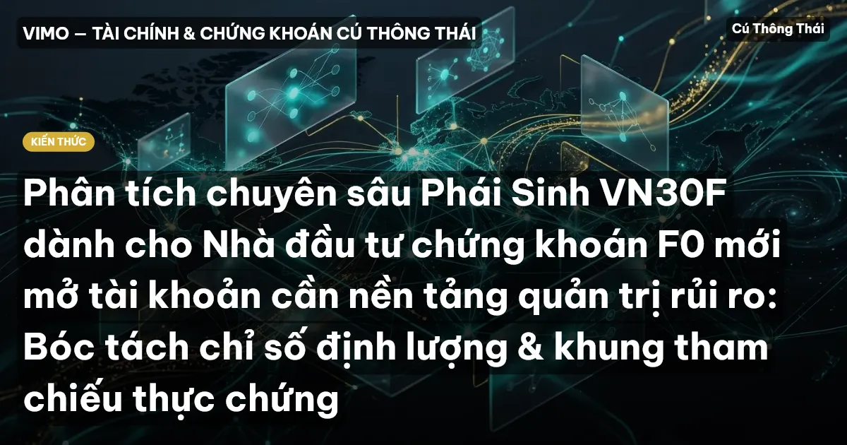 Phân tích chuyên sâu Phái Sinh VN30F dành cho Nhà đầu tư chứng khoán F0 mới mở tài khoản cần nền tảng quản trị rủi ro: Bóc tách chỉ số định lượng & khung tham chiếu thực chứng