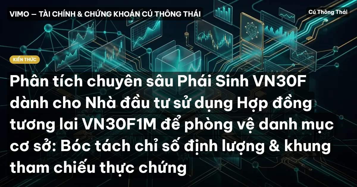 Phân tích chuyên sâu Phái Sinh VN30F dành cho Nhà đầu tư sử dụng Hợp đồng tương lai VN30F1M để phòng vệ danh mục cơ sở: Bóc tách chỉ số định lượng & khung tham chiếu thực chứng