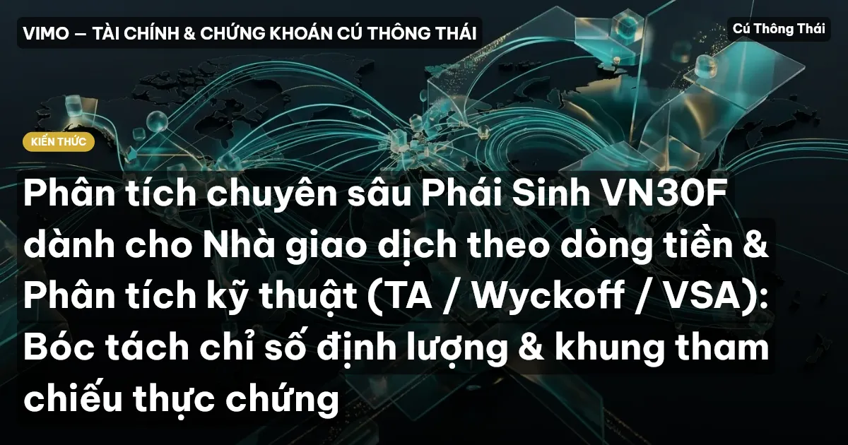 Phân tích chuyên sâu Phái Sinh VN30F dành cho Nhà giao dịch theo dòng tiền & Phân tích kỹ thuật (TA / Wyckoff / VSA): Bóc tách chỉ số định lượng & khung tham chiếu thực chứng