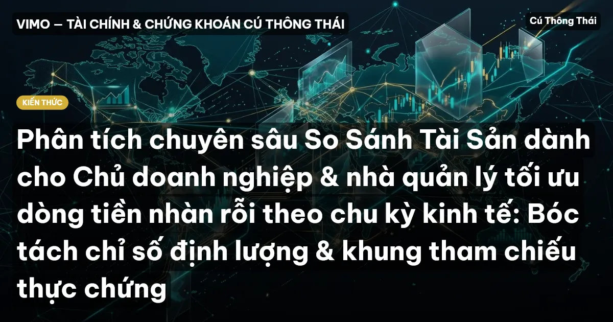 Phân tích chuyên sâu So Sánh Tài Sản dành cho Chủ doanh nghiệp & nhà quản lý tối ưu dòng tiền nhàn rỗi theo chu kỳ kinh tế: Bóc tách chỉ số định lượng & khung tham chiếu thực chứng