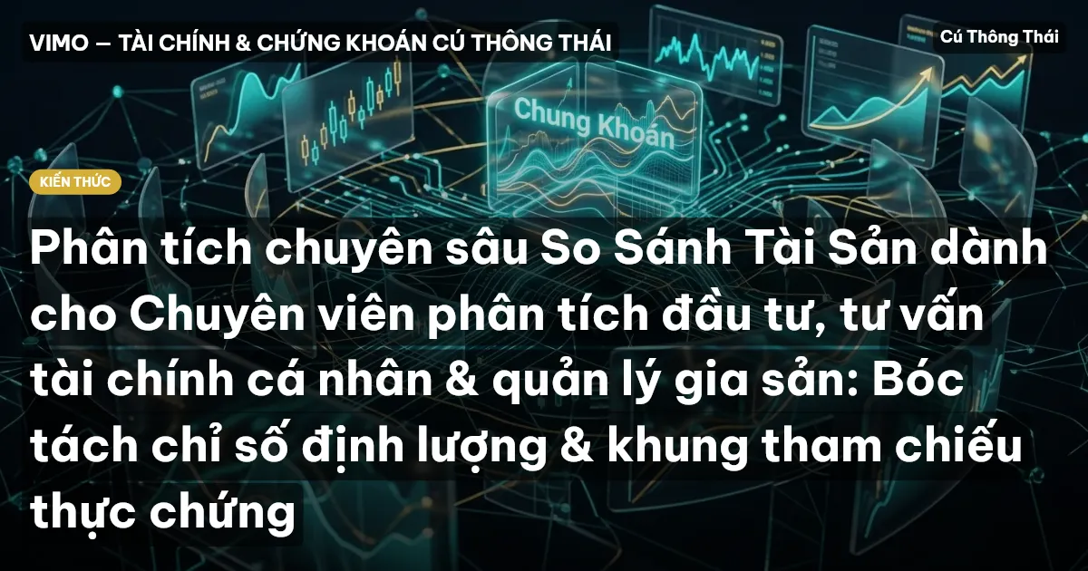 Phân tích chuyên sâu So Sánh Tài Sản dành cho Chuyên viên phân tích đầu tư, tư vấn tài chính cá nhân & quản lý gia sản: Bóc tách chỉ số định lượng & khung tham chiếu thực chứng