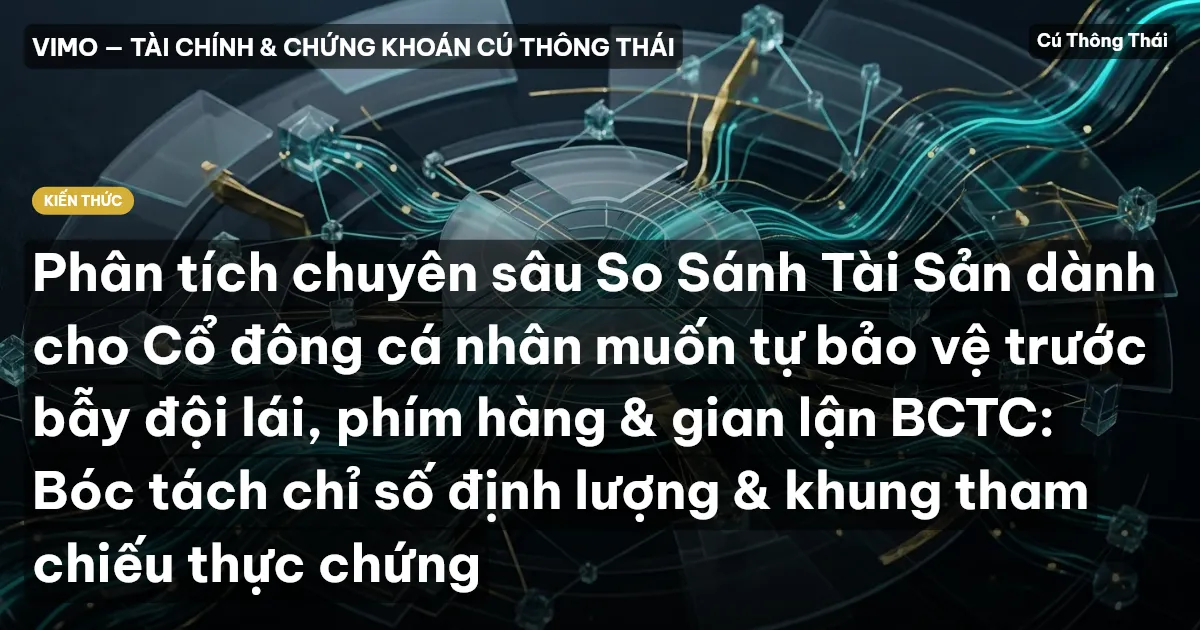 Phân tích chuyên sâu So Sánh Tài Sản dành cho Cổ đông cá nhân muốn tự bảo vệ trước bẫy đội lái, phím hàng & gian lận BCTC: Bóc tách chỉ số định lượng & khung tham chiếu thực chứng
