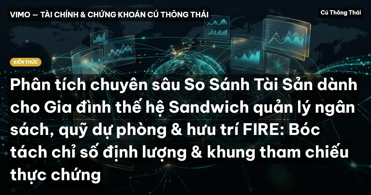 Phân tích chuyên sâu So Sánh Tài Sản dành cho Gia đình thế hệ Sandwich quản lý ngân sách, quỹ dự phòng & hưu trí FIRE: Bóc tách chỉ số định lượng & khung tham chiếu thực chứng