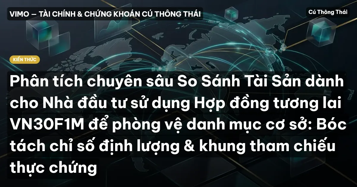 Phân tích chuyên sâu So Sánh Tài Sản dành cho Nhà đầu tư sử dụng Hợp đồng tương lai VN30F1M để phòng vệ danh mục cơ sở: Bóc tách chỉ số định lượng & khung tham chiếu thực chứng