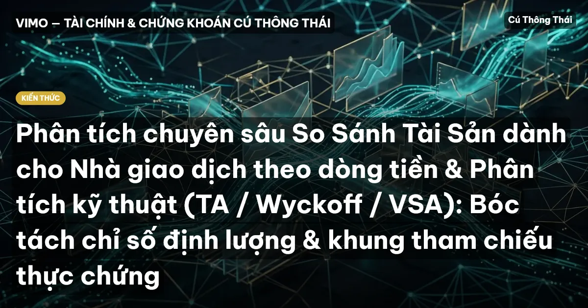 Phân tích chuyên sâu So Sánh Tài Sản dành cho Nhà giao dịch theo dòng tiền & Phân tích kỹ thuật (TA / Wyckoff / VSA): Bóc tách chỉ số định lượng & khung tham chiếu thực chứng
