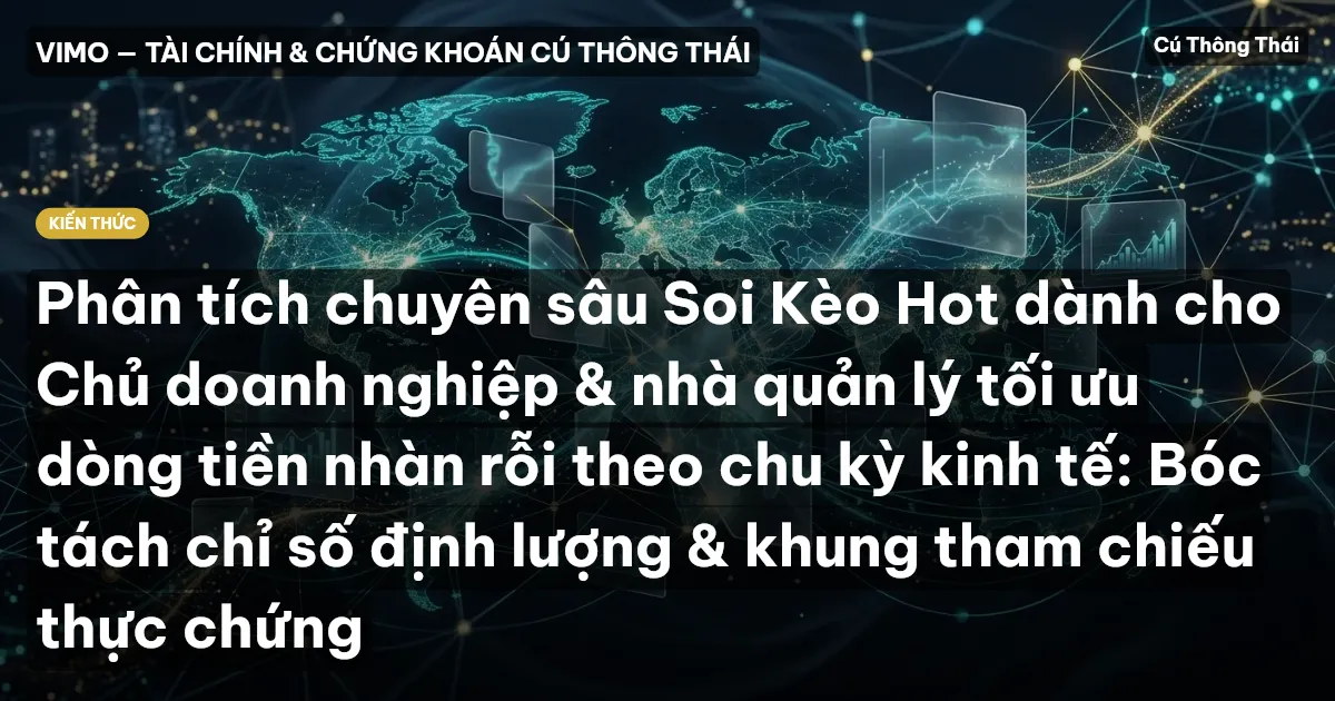 Phân tích chuyên sâu Soi Kèo Hot dành cho Chủ doanh nghiệp & nhà quản lý tối ưu dòng tiền nhàn rỗi theo chu kỳ kinh tế: Bóc tách chỉ số định lượng & khung tham chiếu thực chứng