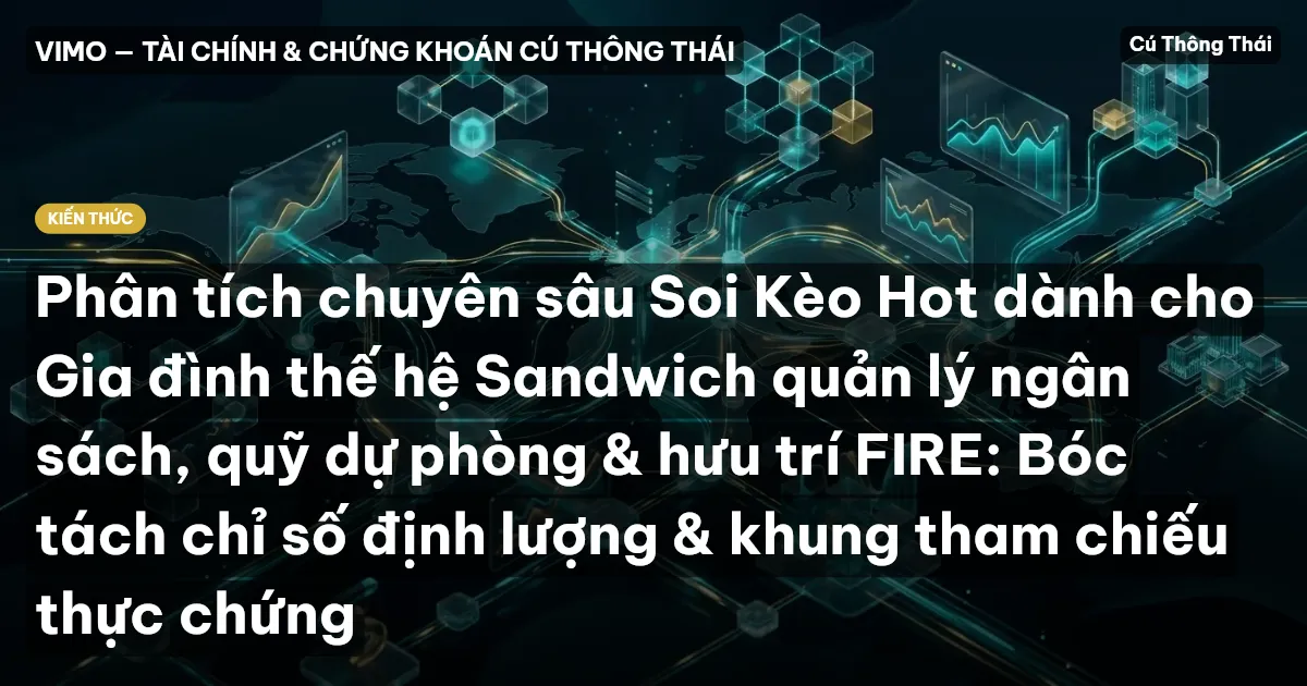 Phân tích chuyên sâu Soi Kèo Hot dành cho Gia đình thế hệ Sandwich quản lý ngân sách, quỹ dự phòng & hưu trí FIRE: Bóc tách chỉ số định lượng & khung tham chiếu thực chứng