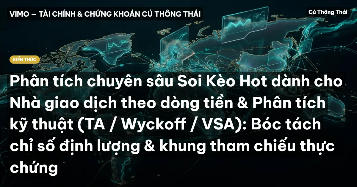 Phân tích chuyên sâu Soi Kèo Hot dành cho Nhà giao dịch theo dòng tiền & Phân tích kỹ thuật (TA / Wyckoff / VSA): Bóc tách chỉ số định lượng & khung tham chiếu thực chứng