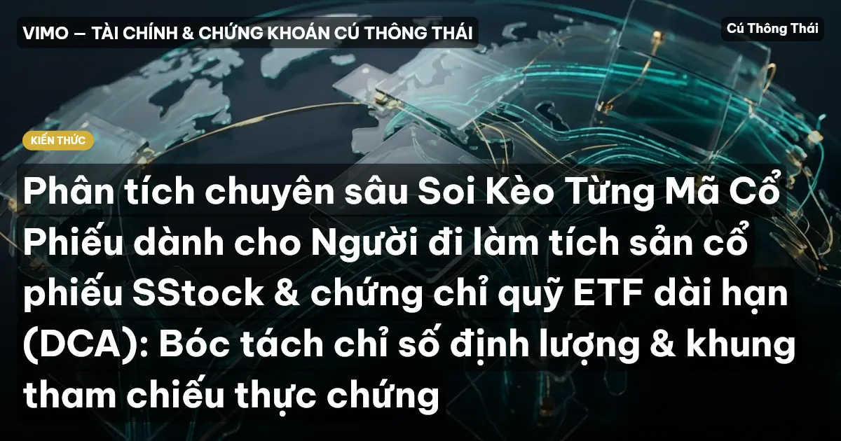 Phân tích chuyên sâu Soi Kèo Từng Mã Cổ Phiếu dành cho Người đi làm tích sản cổ phiếu SStock & chứng chỉ quỹ ETF dài hạn (DCA): Bóc tách chỉ số định lượng & khung tham chiếu thực chứng