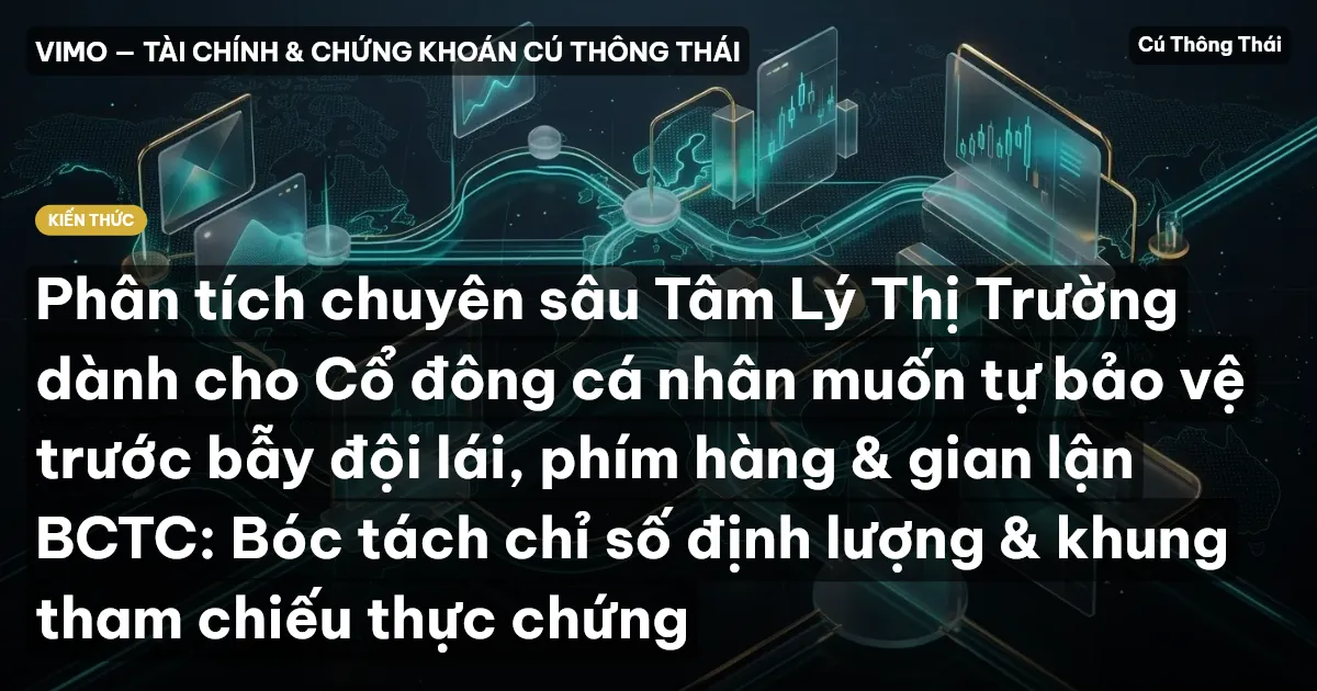 Phân tích chuyên sâu Tâm Lý Thị Trường dành cho Cổ đông cá nhân muốn tự bảo vệ trước bẫy đội lái, phím hàng & gian lận BCTC: Bóc tách chỉ số định lượng & khung tham chiếu thực chứng