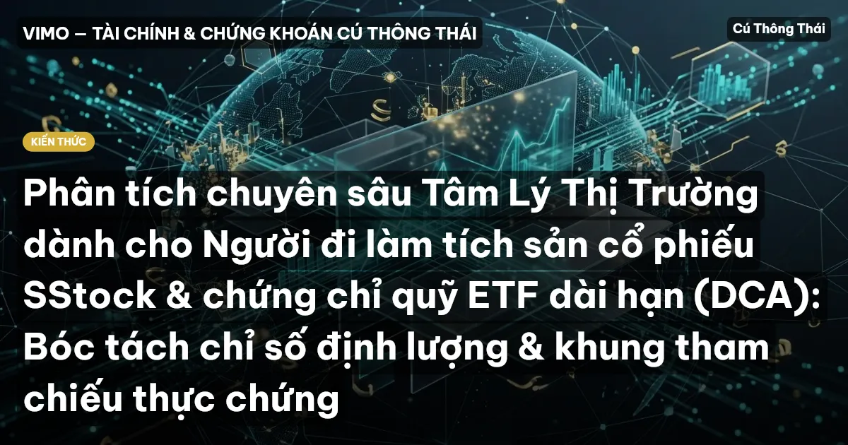 Phân tích chuyên sâu Tâm Lý Thị Trường dành cho Người đi làm tích sản cổ phiếu SStock & chứng chỉ quỹ ETF dài hạn (DCA): Bóc tách chỉ số định lượng & khung tham chiếu thực chứng