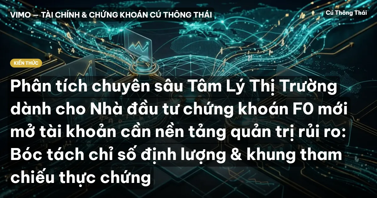 Phân tích chuyên sâu Tâm Lý Thị Trường dành cho Nhà đầu tư chứng khoán F0 mới mở tài khoản cần nền tảng quản trị rủi ro: Bóc tách chỉ số định lượng & khung tham chiếu thực chứng