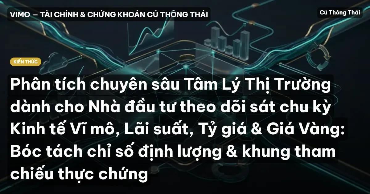 Phân tích chuyên sâu Tâm Lý Thị Trường dành cho Nhà đầu tư theo dõi sát chu kỳ Kinh tế Vĩ mô, Lãi suất, Tỷ giá & Giá Vàng: Bóc tách chỉ số định lượng & khung tham chiếu thực chứng