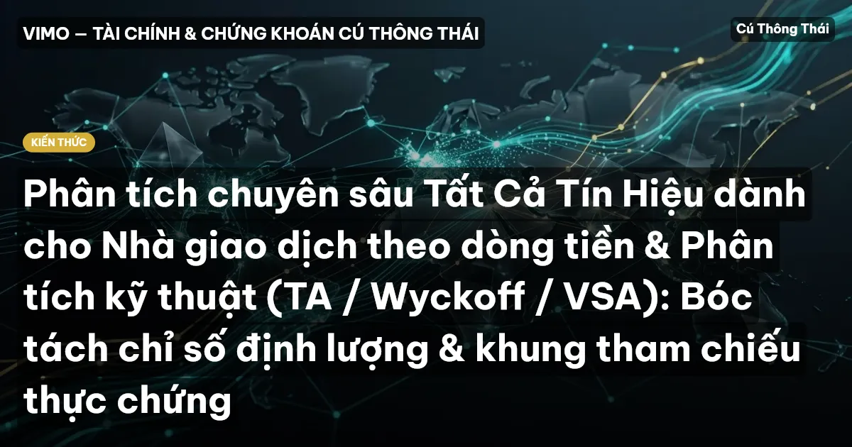 Phân tích chuyên sâu Tất Cả Tín Hiệu dành cho Nhà giao dịch theo dòng tiền & Phân tích kỹ thuật (TA / Wyckoff / VSA): Bóc tách chỉ số định lượng & khung tham chiếu thực chứng