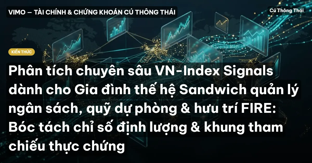 Phân tích chuyên sâu VN-Index Signals dành cho Gia đình thế hệ Sandwich quản lý ngân sách, quỹ dự phòng & hưu trí FIRE: Bóc tách chỉ số định lượng & khung tham chiếu thực chứng