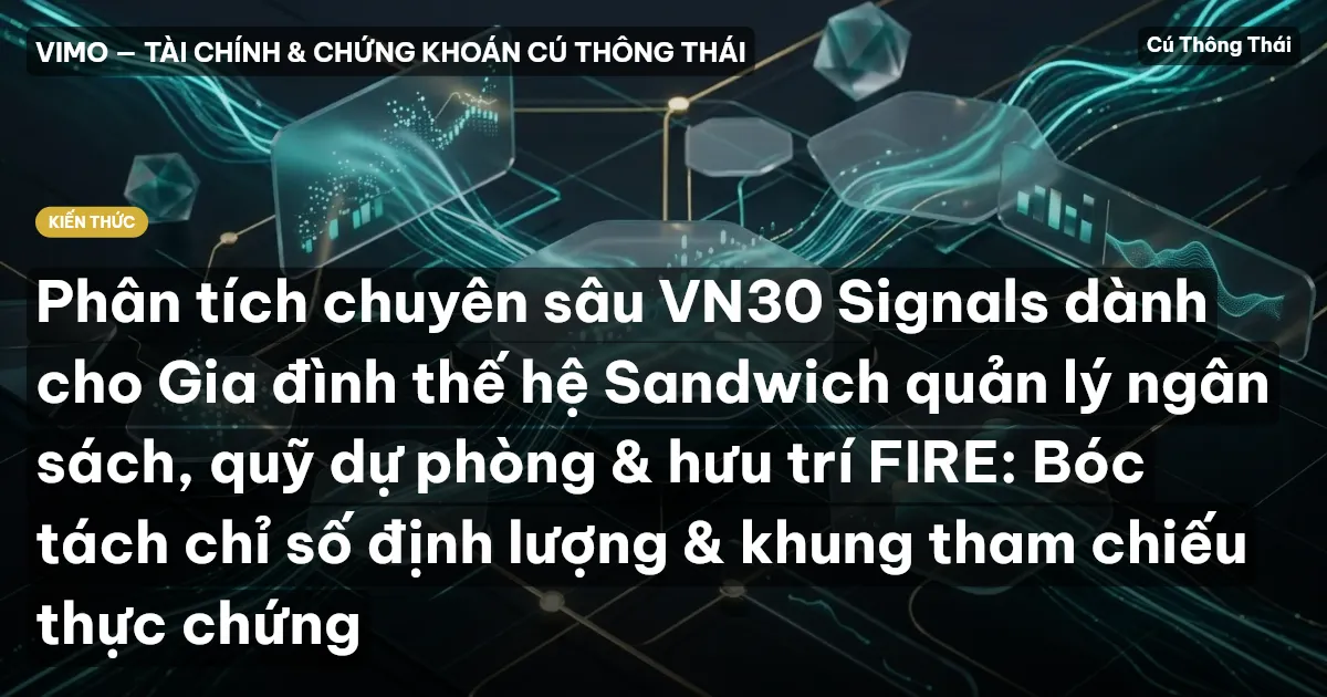 Phân tích chuyên sâu VN30 Signals dành cho Gia đình thế hệ Sandwich quản lý ngân sách, quỹ dự phòng & hưu trí FIRE: Bóc tách chỉ số định lượng & khung tham chiếu thực chứng