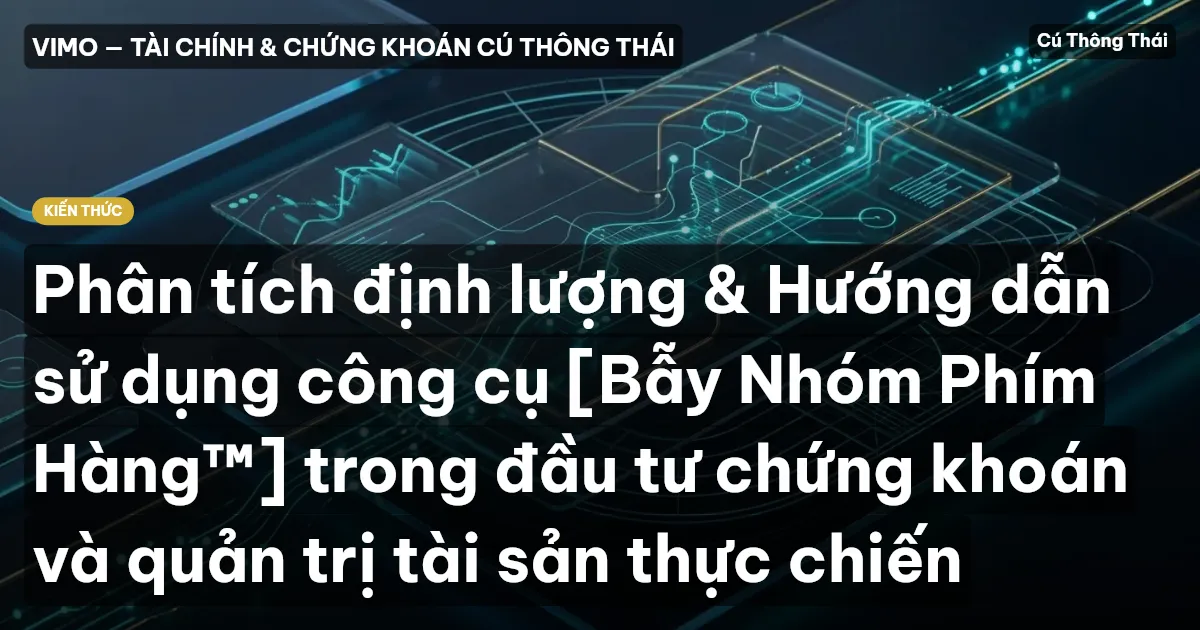 Phân tích định lượng & Hướng dẫn sử dụng công cụ [Bẫy Nhóm Phím Hàng™] trong đầu tư chứng khoán và quản trị tài sản thực chiến