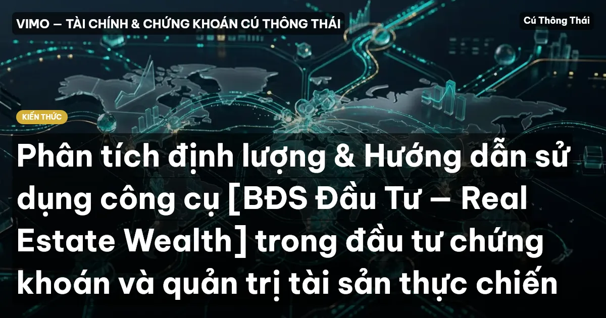 Phân tích định lượng & Hướng dẫn sử dụng công cụ [BĐS Đầu Tư — Real Estate Wealth] trong đầu tư chứng khoán và quản trị tài sản thực chiến