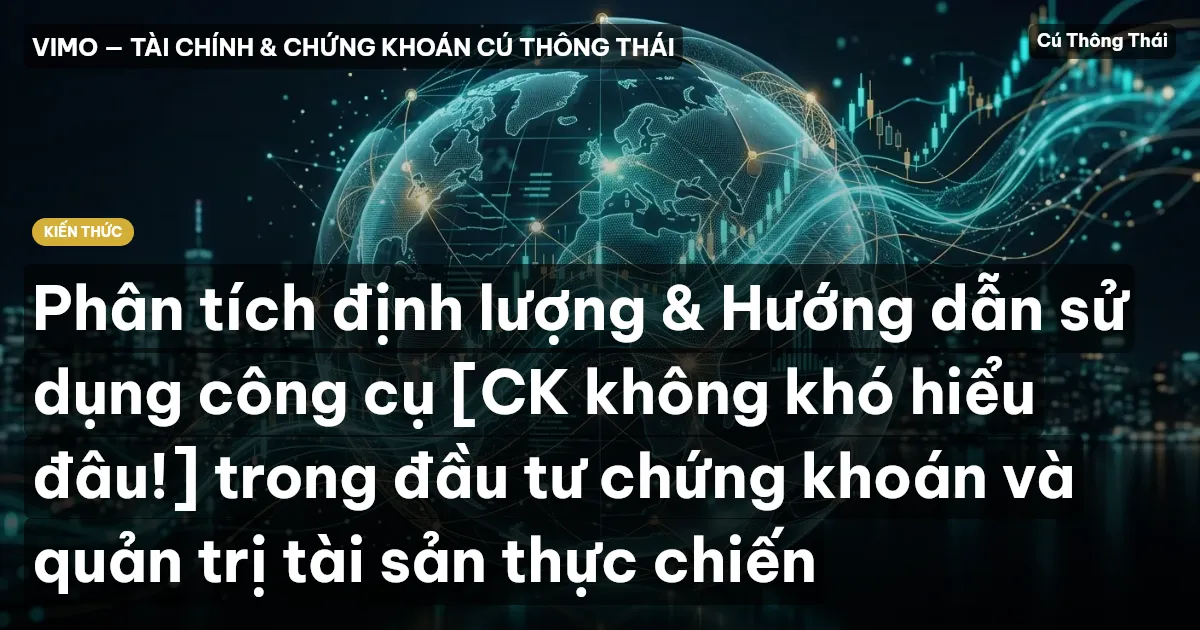 Phân tích định lượng & Hướng dẫn sử dụng công cụ [CK không khó hiểu đâu!] trong đầu tư chứng khoán và quản trị tài sản thực chiến