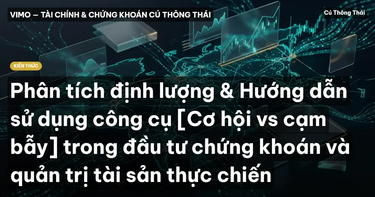 Phân tích định lượng & Hướng dẫn sử dụng công cụ [Cơ hội vs cạm bẫy] trong đầu tư chứng khoán và quản trị tài sản thực chiến