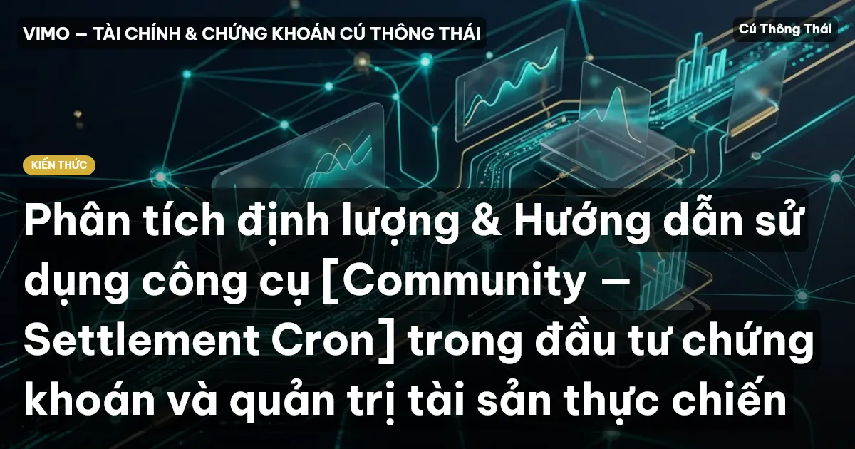 Phân tích định lượng & Hướng dẫn sử dụng công cụ [Community — Settlement Cron] trong đầu tư chứng khoán và quản trị tài sản thực chiến