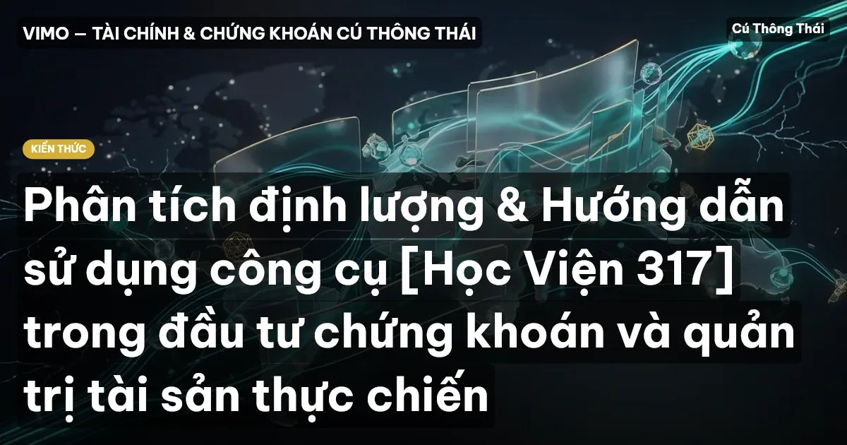 Phân tích định lượng & Hướng dẫn sử dụng công cụ [Học Viện 317] trong đầu tư chứng khoán và quản trị tài sản thực chiến