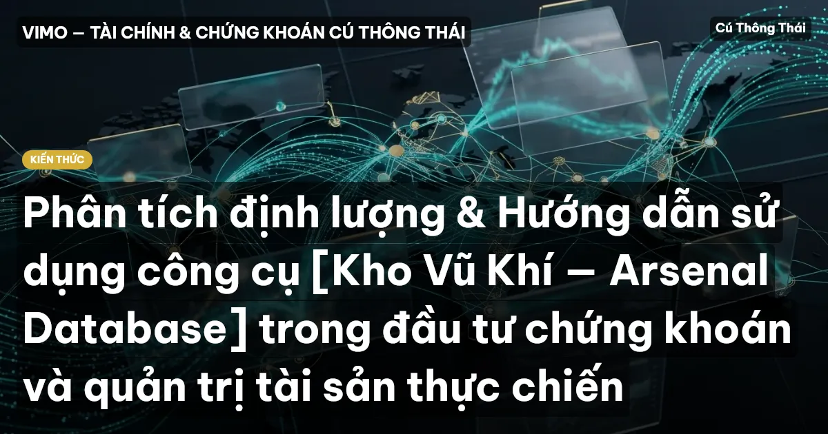 Phân tích định lượng & Hướng dẫn sử dụng công cụ [Kho Vũ Khí — Arsenal Database] trong đầu tư chứng khoán và quản trị tài sản thực chiến