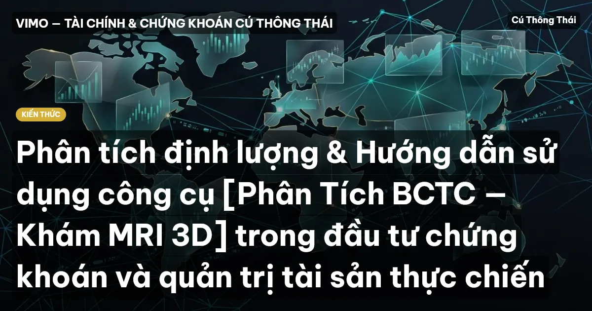 Phân tích định lượng & Hướng dẫn sử dụng công cụ [Phân Tích BCTC — Khám MRI 3D] trong đầu tư chứng khoán và quản trị tài sản thực chiến
