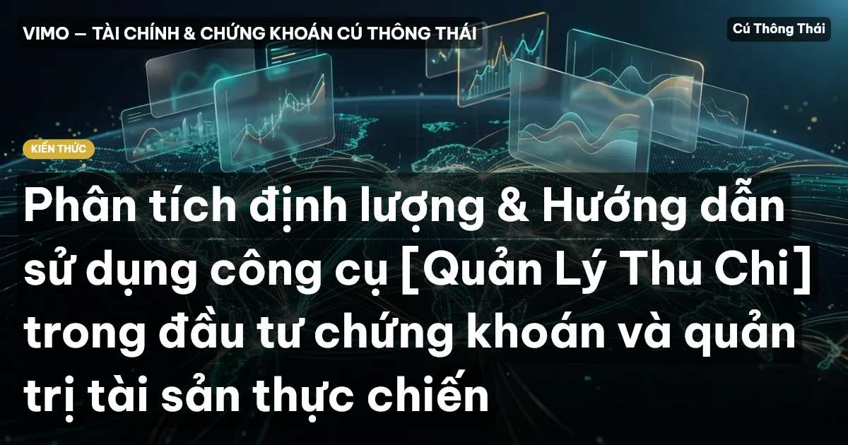 Phân tích định lượng & Hướng dẫn sử dụng công cụ [Quản Lý Thu Chi] trong đầu tư chứng khoán và quản trị tài sản thực chiến