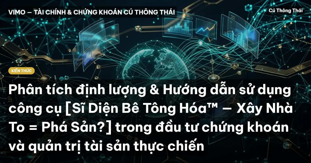 Phân tích định lượng & Hướng dẫn sử dụng công cụ [Sĩ Diện Bê Tông Hóa™ — Xây Nhà To = Phá Sản?] trong đầu tư chứng khoán và quản trị tài sản thực chiến