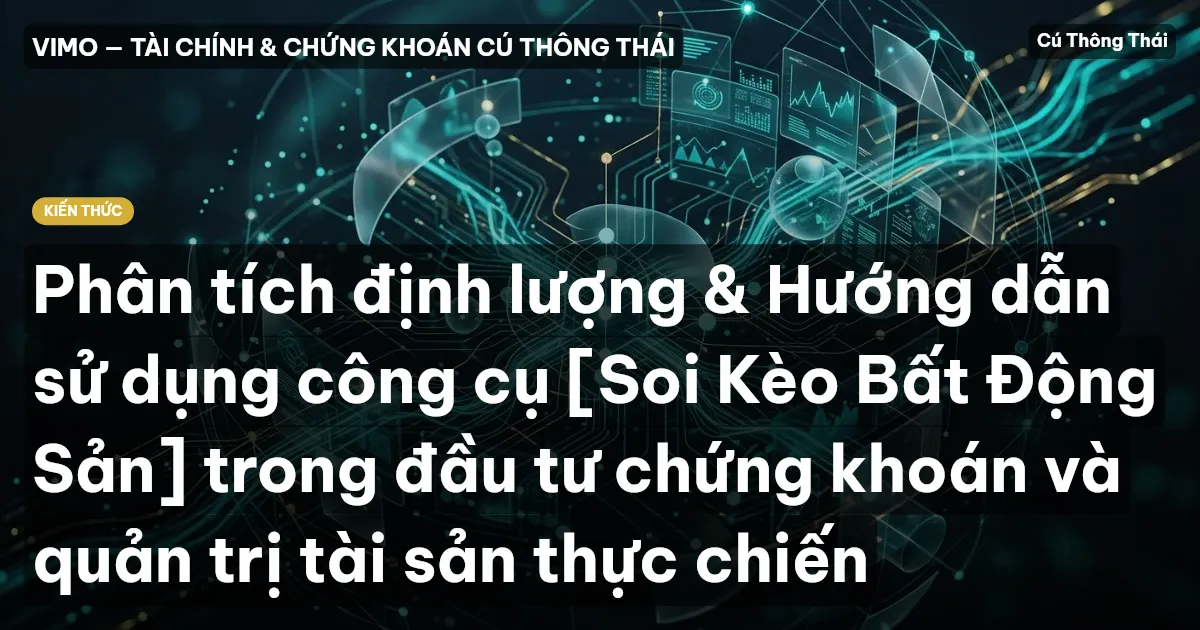 Phân tích định lượng & Hướng dẫn sử dụng công cụ [Soi Kèo Bất Động Sản] trong đầu tư chứng khoán và quản trị tài sản thực chiến