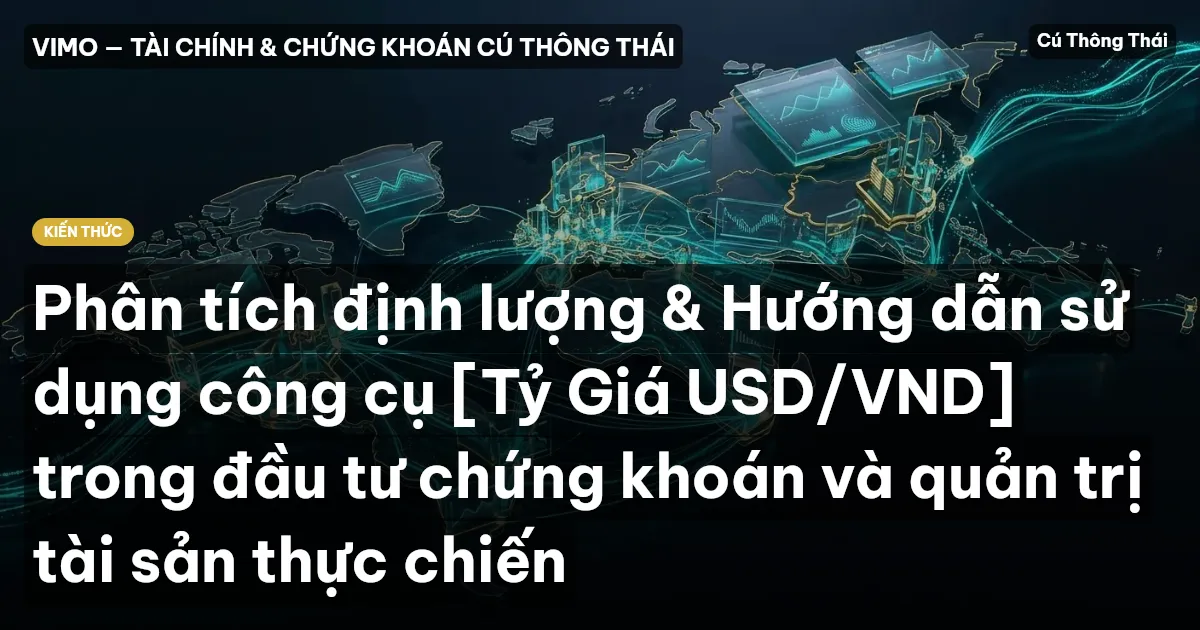 Phân tích định lượng & Hướng dẫn sử dụng công cụ [Tỷ Giá USD/VND] trong đầu tư chứng khoán và quản trị tài sản thực chiến