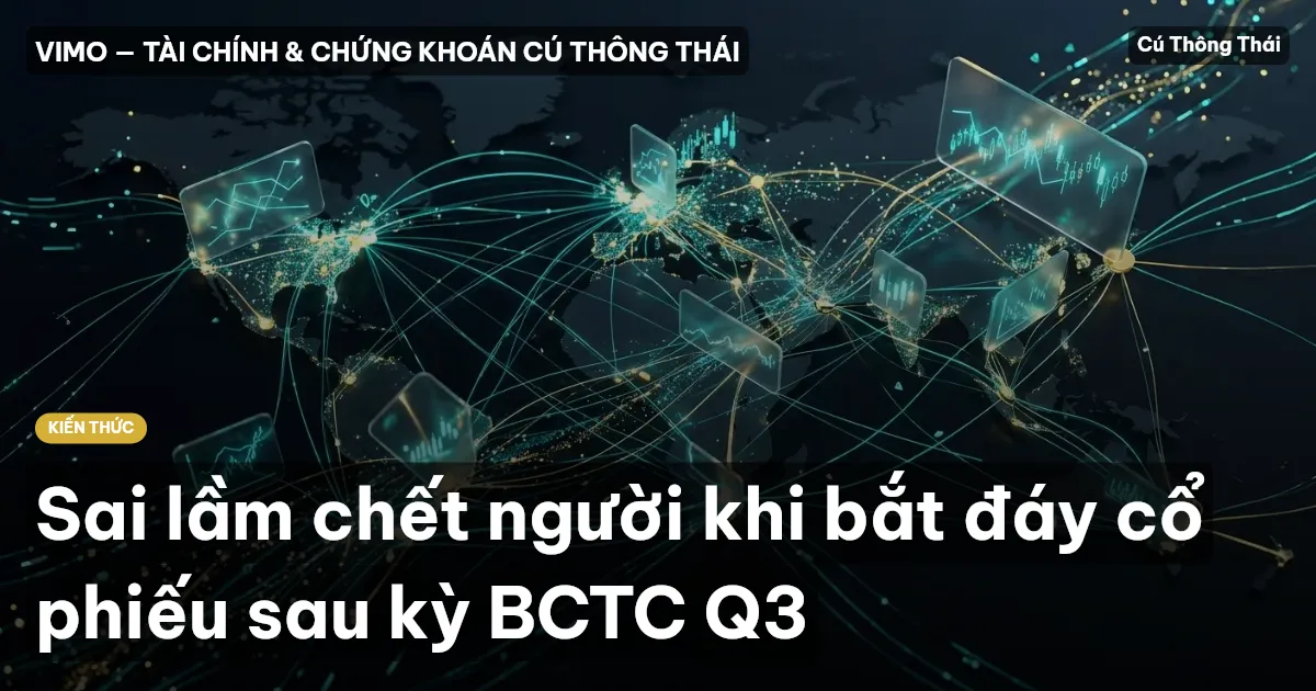 Sai lầm chết người khi bắt đáy cổ phiếu sau kỳ BCTC Q3