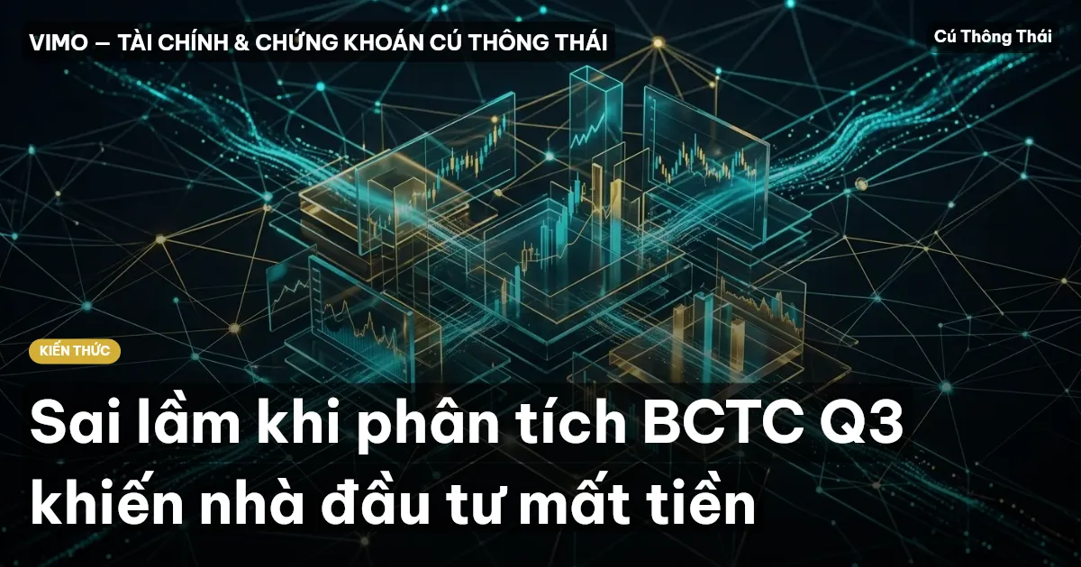 Sai lầm khi phân tích BCTC Q3 khiến nhà đầu tư mất tiền