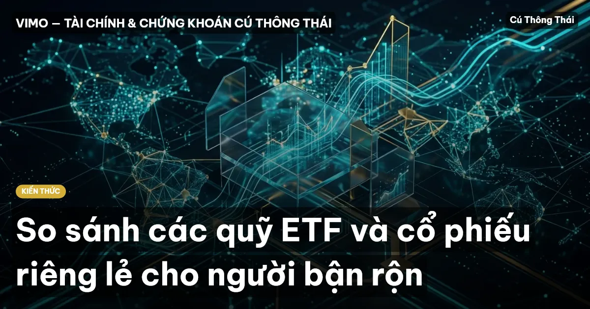 So sánh các quỹ ETF và cổ phiếu riêng lẻ cho người bận rộn
