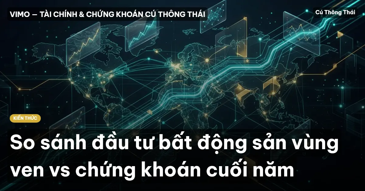 So sánh đầu tư bất động sản vùng ven vs chứng khoán cuối năm