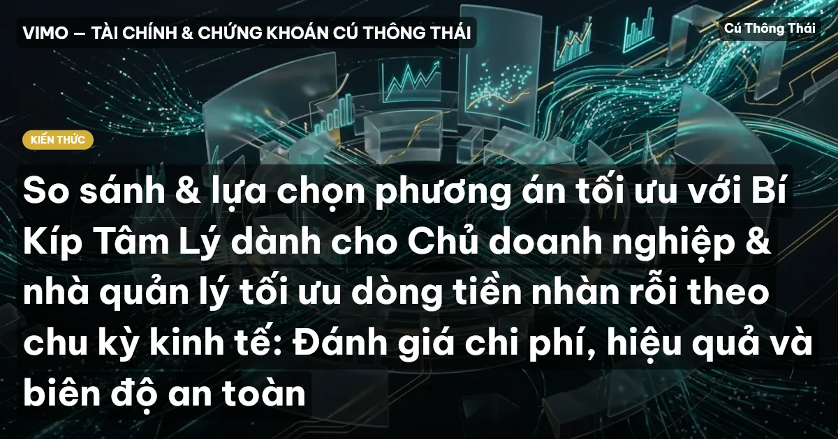 So sánh & lựa chọn phương án tối ưu với Bí Kíp Tâm Lý dành cho Chủ doanh nghiệp & nhà quản lý tối ưu dòng tiền nhàn rỗi theo chu kỳ kinh tế: Đánh giá chi phí, hiệu quả và biên độ an toàn