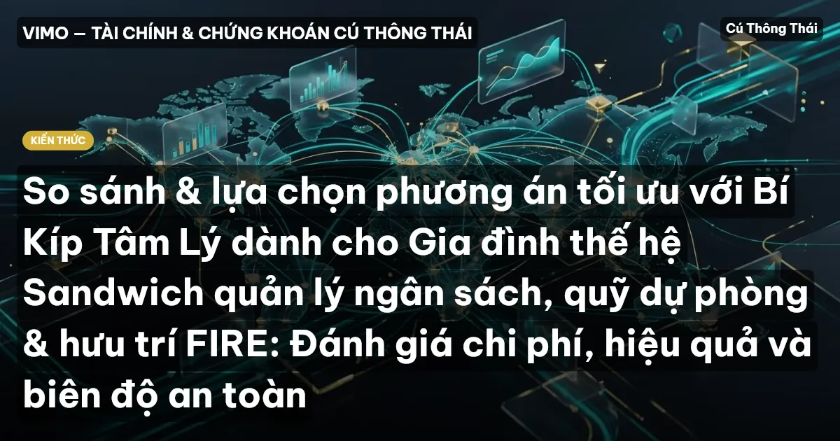 So sánh & lựa chọn phương án tối ưu với Bí Kíp Tâm Lý dành cho Gia đình thế hệ Sandwich quản lý ngân sách, quỹ dự phòng & hưu trí FIRE: Đánh giá chi phí, hiệu quả và biên độ an toàn