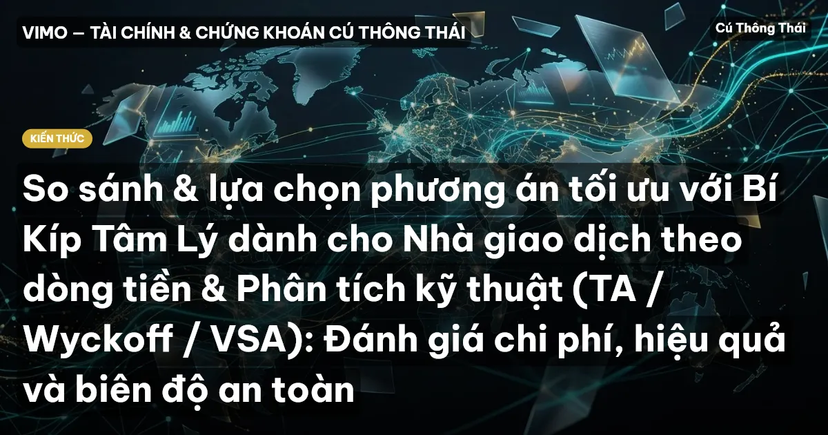 So sánh & lựa chọn phương án tối ưu với Bí Kíp Tâm Lý dành cho Nhà giao dịch theo dòng tiền & Phân tích kỹ thuật (TA / Wyckoff / VSA): Đánh giá chi phí, hiệu quả và biên độ an toàn