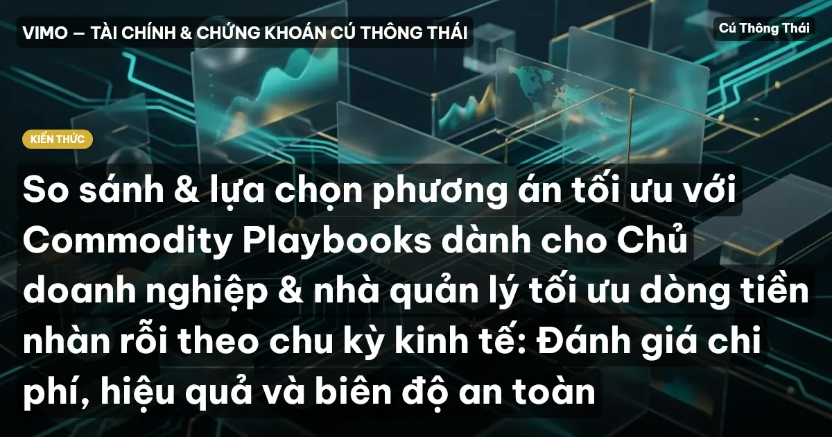 So sánh & lựa chọn phương án tối ưu với Commodity Playbooks dành cho Chủ doanh nghiệp & nhà quản lý tối ưu dòng tiền nhàn rỗi theo chu kỳ kinh tế: Đánh giá chi phí, hiệu quả và biên độ an toàn