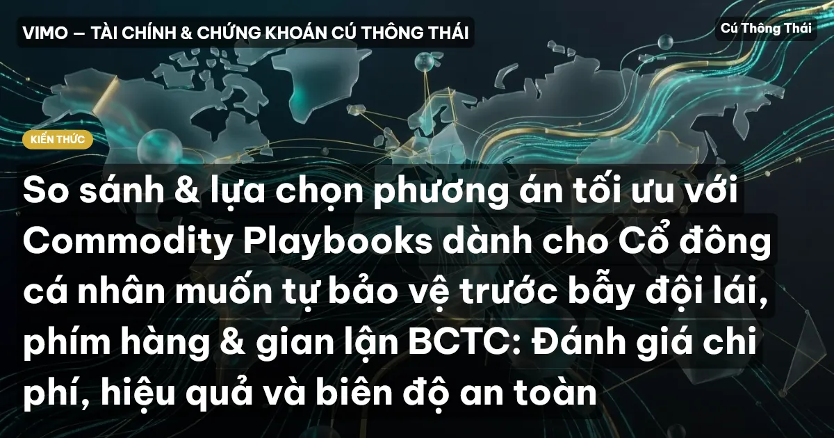 So sánh & lựa chọn phương án tối ưu với Commodity Playbooks dành cho Cổ đông cá nhân muốn tự bảo vệ trước bẫy đội lái, phím hàng & gian lận BCTC: Đánh giá chi phí, hiệu quả và biên độ an toàn