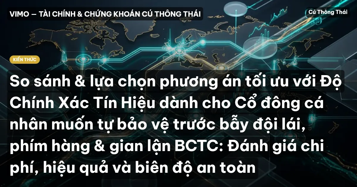 So sánh & lựa chọn phương án tối ưu với Độ Chính Xác Tín Hiệu dành cho Cổ đông cá nhân muốn tự bảo vệ trước bẫy đội lái, phím hàng & gian lận BCTC: Đánh giá chi phí, hiệu quả và biên độ an toàn