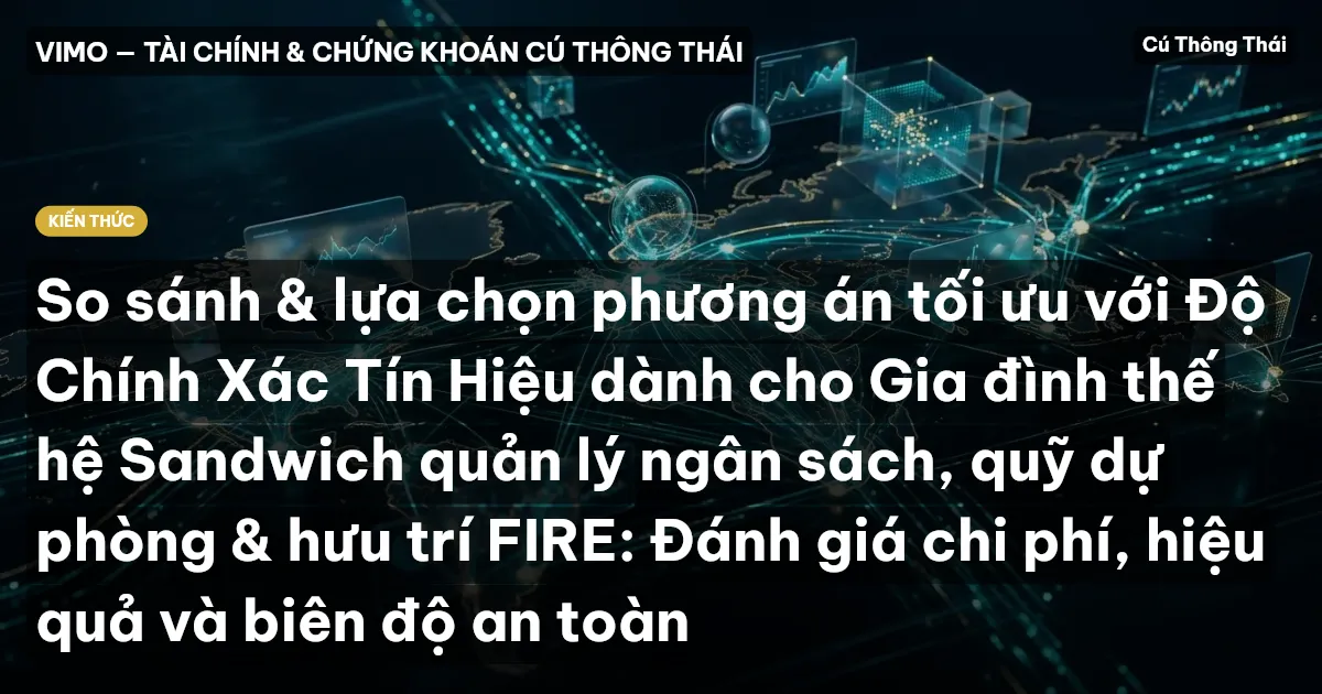 So sánh & lựa chọn phương án tối ưu với Độ Chính Xác Tín Hiệu dành cho Gia đình thế hệ Sandwich quản lý ngân sách, quỹ dự phòng & hưu trí FIRE: Đánh giá chi phí, hiệu quả và biên độ an toàn
