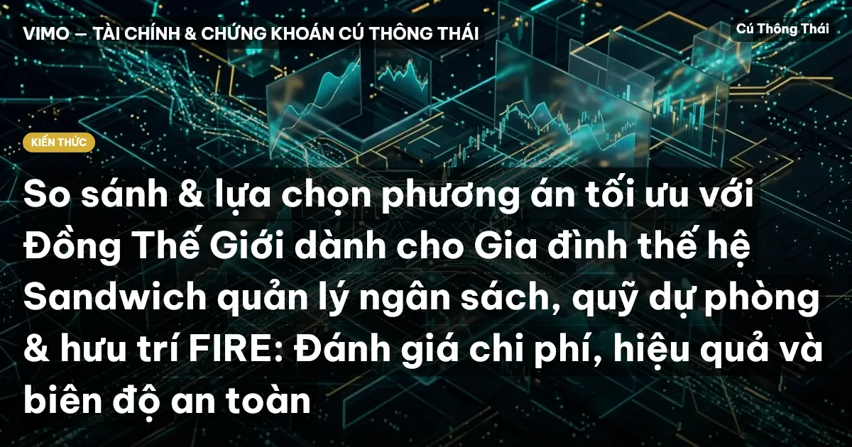So sánh & lựa chọn phương án tối ưu với Đồng Thế Giới dành cho Gia đình thế hệ Sandwich quản lý ngân sách, quỹ dự phòng & hưu trí FIRE: Đánh giá chi phí, hiệu quả và biên độ an toàn