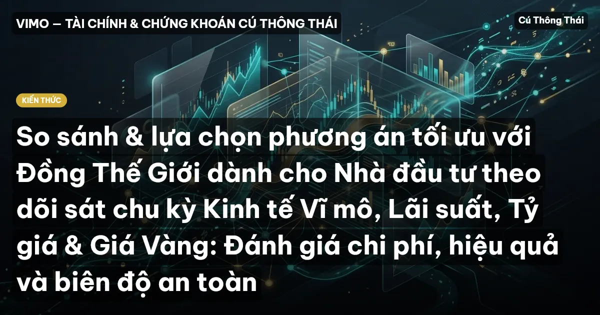 So sánh & lựa chọn phương án tối ưu với Đồng Thế Giới dành cho Nhà đầu tư theo dõi sát chu kỳ Kinh tế Vĩ mô, Lãi suất, Tỷ giá & Giá Vàng: Đánh giá chi phí, hiệu quả và biên độ an toàn